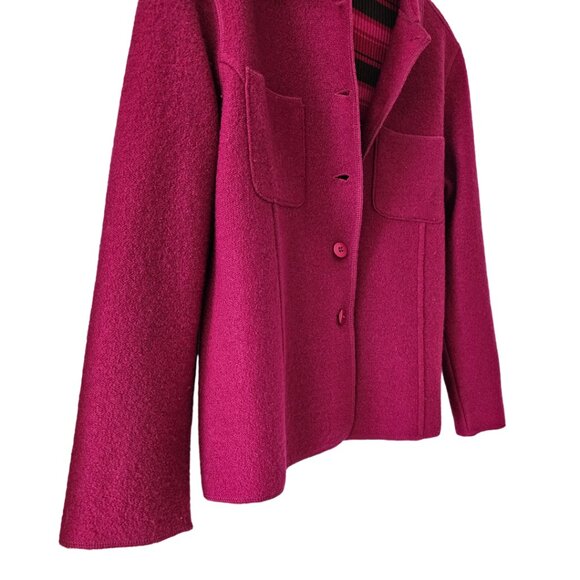 Petite Sophisticate 100% Boiled Wool Jacket | Like New | SP | Raspberry Pink - Picture 8 of 15